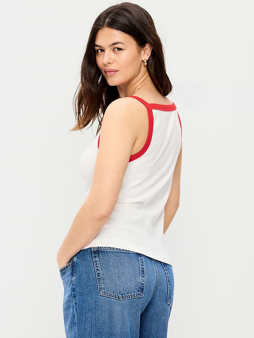 Old Navy Snug Apron-Neck Tank Top — photo 17