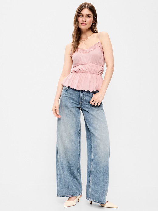 Old Navy Lace-Trim Smocked-Waist Tank Top — photo 4