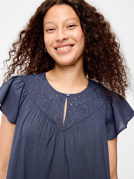 Old Navy Flutter-Sleeve Mini Swing Dress — photo 5