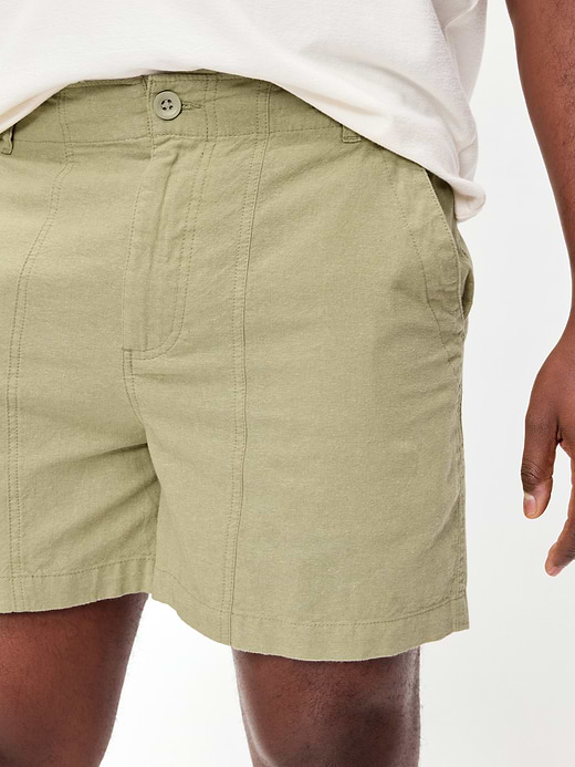 Old Navy 90s Loose Linen-Blend Shorts -- 5-inch inseam — photo 5