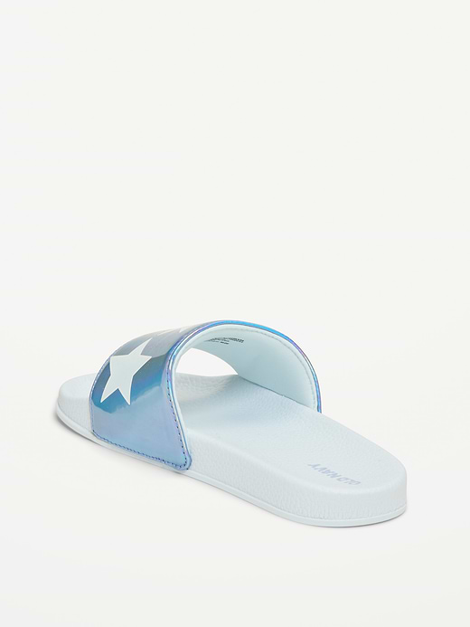Old Navy Faux-Leather Pool Slide Sandals for Girls — photo 5