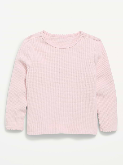 Old Navy Printed Fitted Long-Sleeve Ribbed T-Shirt for Toddler Girls — photo 1