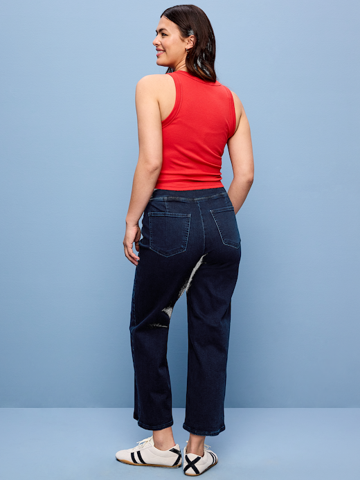 Old Navy High-Waisted Weekender Pull-On Crop Wide-Leg Jeans — photo 8