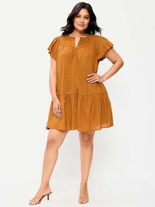 Old Navy Flutter-Sleeve Mini Swing Dress — photo 9