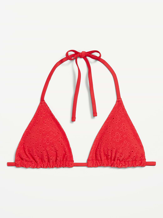 Old Navy Pique Triangle String Bikini Swim Top — photo 5