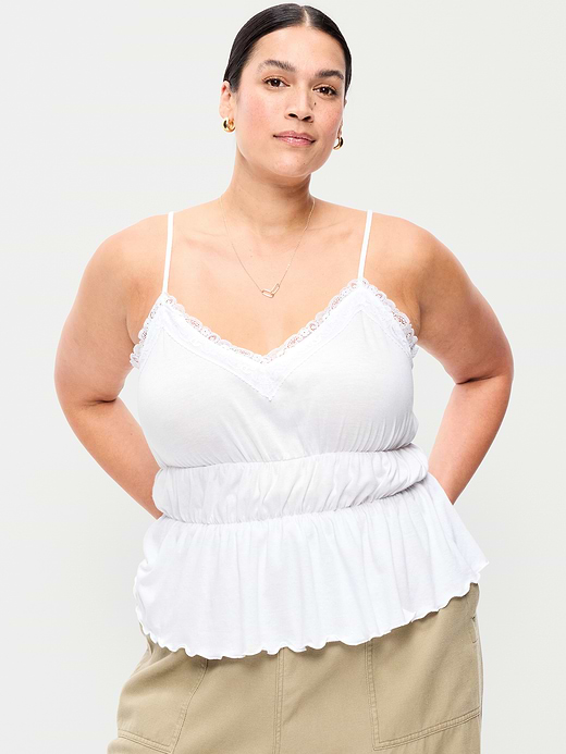 Old Navy Lace-Trim Smocked-Waist Tank Top — photo 9