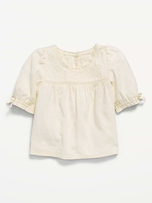 Old Navy Short-Sleeve Eyelet Lace-Trim Top for Toddler Girls — photo 1