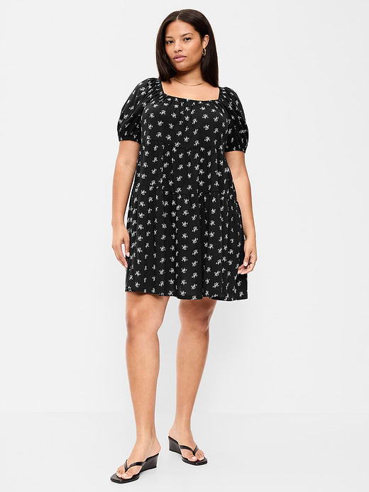 Old Navy Puff-Sleeve Smocked Mini Swing Dress — photo 9