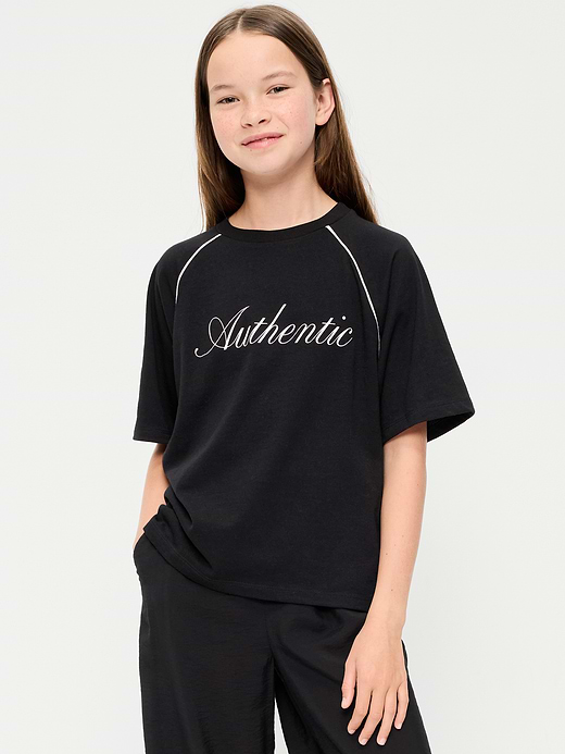 Old Navy Oversized Short-Sleeve Graphic T-Shirt for Girls — photo 1