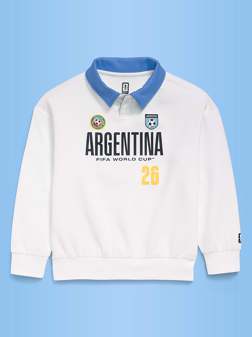 Old Navy FIFA World Cup 26™ Argentina Dynamic Fleece Collared Graphic Sweatshirt for Kids — photo 3