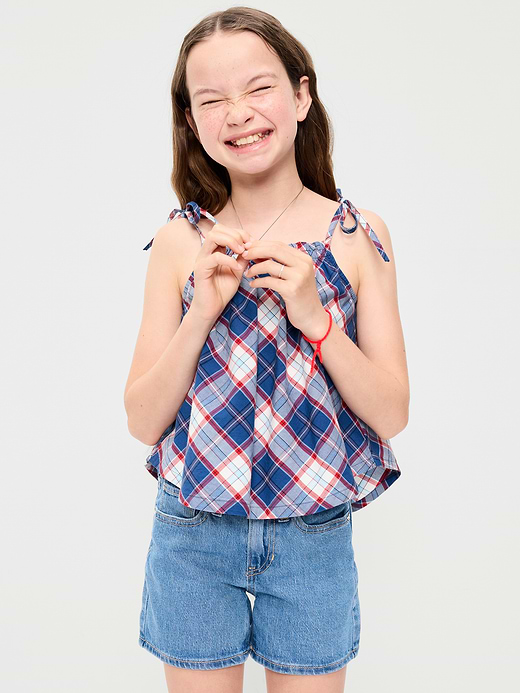 Old Navy Sleeveless Tie-Shoulder Plaid Top for Girls