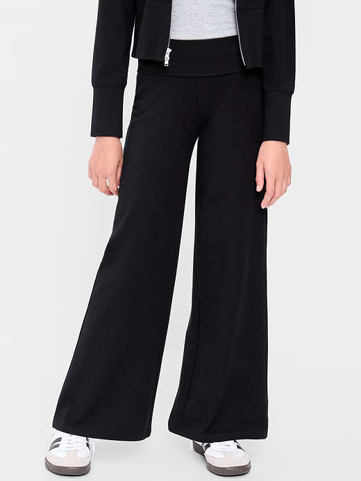 Old Navy Foldover Jersey Knit Wide-Leg Pants for Girls — photo 1