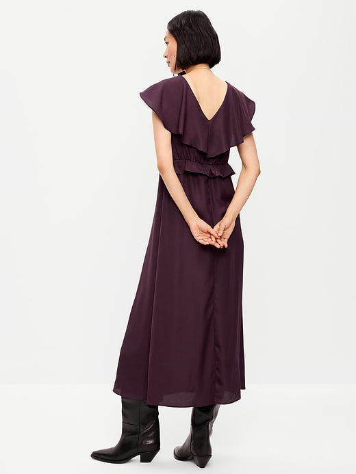 Old Navy Flutter-Sleeve Crepe Maxi Dress — photo 3