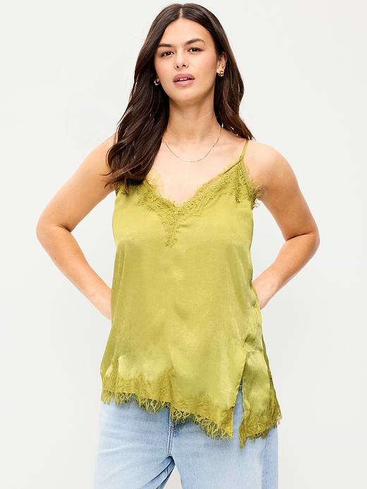 Old Navy Asymmetrical Lace-Trim Cami Top — photo 6