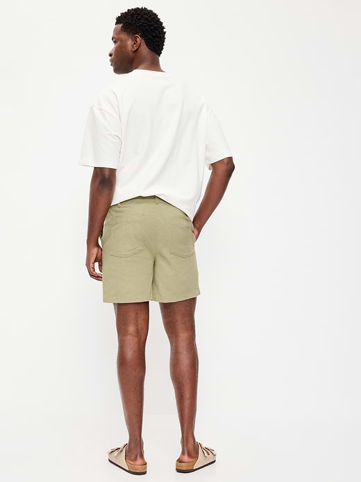 Old Navy 90s Loose Linen-Blend Shorts -- 5-inch inseam — photo 4