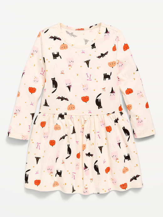 Old Navy Printed Long-Sleeve Drop-Waist Dress for Toddler Girls — photo 1