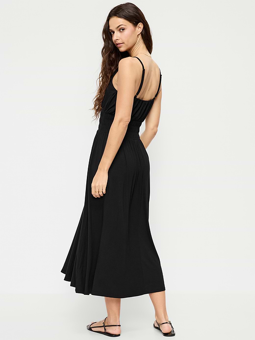 Old Navy Fit & Flare Jersey Smocked-Waist Midi Dress — photo 3