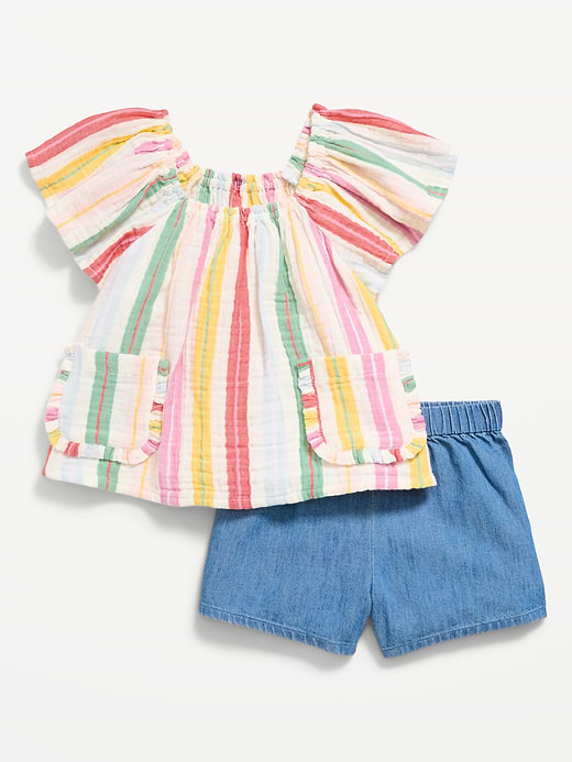 Old Navy Printed Sleeveless Top and Shorts Set for Toddler Girls — photo 1