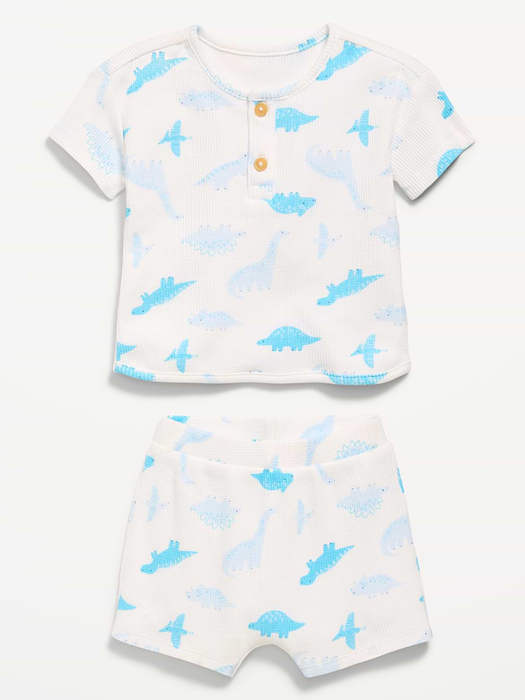 Old Navy Jacquard-Knit Henley Shirt and Shorts Set for Baby — photo 3