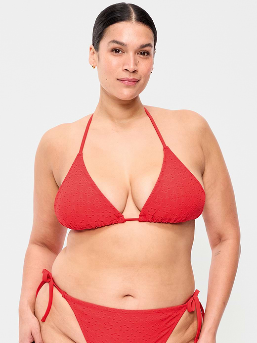 Old Navy Pique Triangle String Bikini Swim Top — photo 8