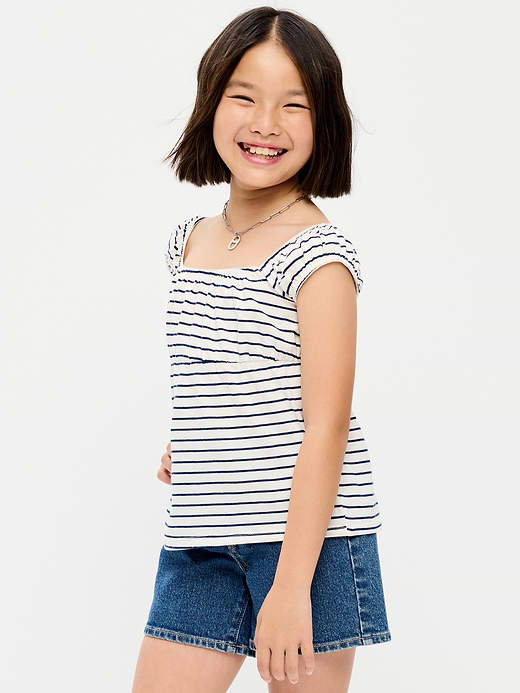 Old Navy Printed Short-Sleeve Scallop-Trim Top for Girls — photo 1
