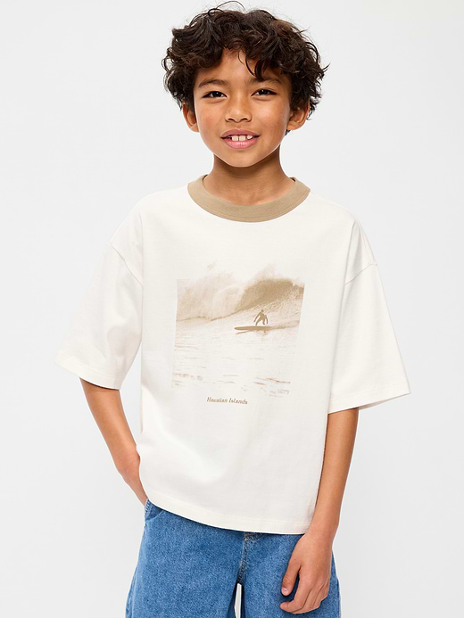 Old Navy Short-Sleeve Boxy Graphic T-Shirt for Boys