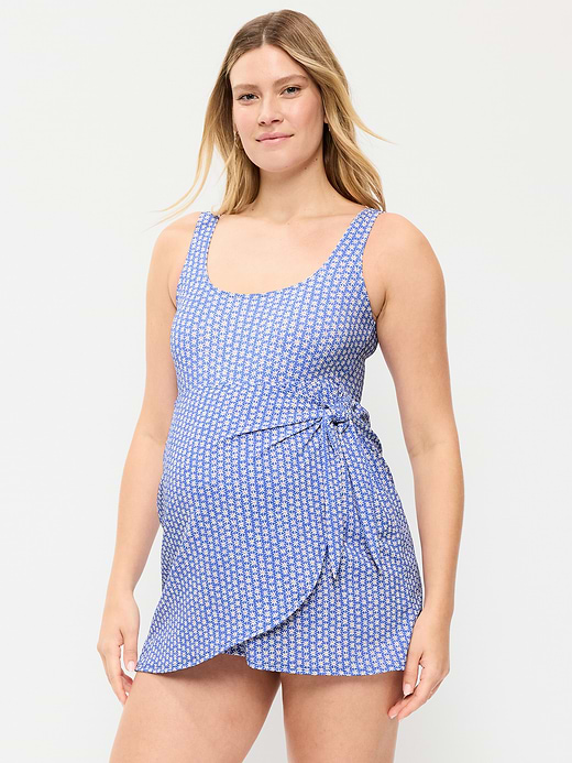 Old Navy Maternity Classic Wrap Swim Dress — photo 1