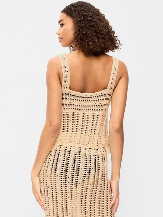 Old Navy Open-Weave Seaside Cotton Fringe Tank Top — photo 3