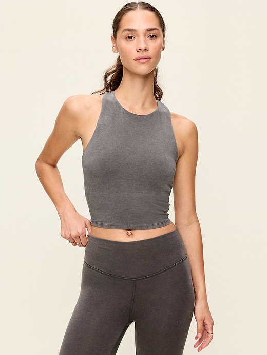 Old Navy Light Support PowerChill High-Neck Racerback Sports Bra — photo 1