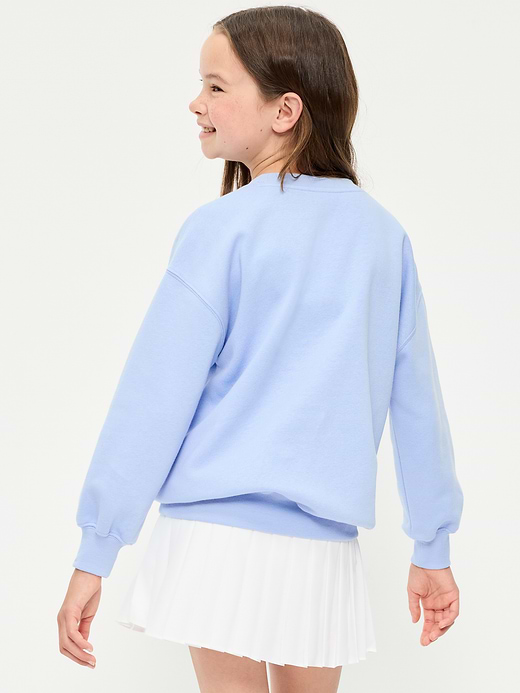 Old Navy Oversized Graphic Tunic Sweatshirt for Girls — photo 3