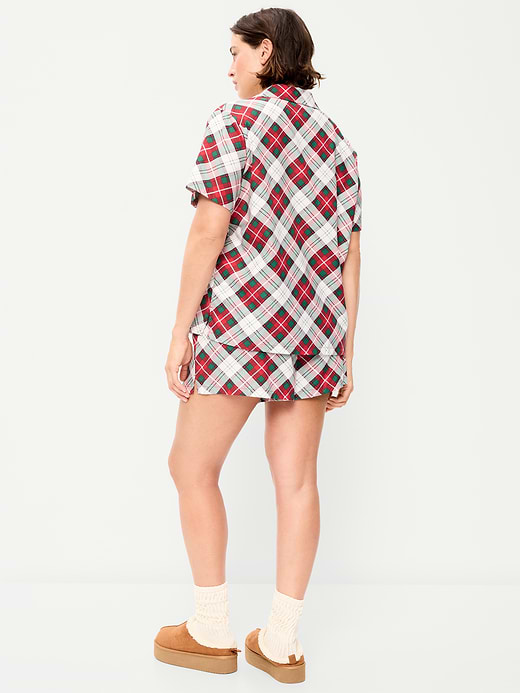 Old Navy Flannel Pajama Short Set for Women — photo 5