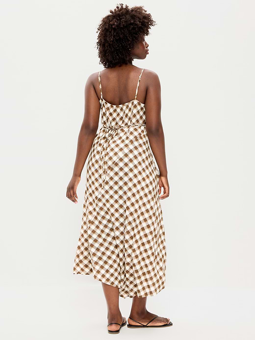 Old Navy Fit & Flare Tie-Back Asymmetrical Midi Dress — photo 8