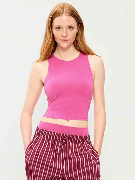 Old Navy Light Support PowerChill High-Neck Racerback Sports Bra — photo 1