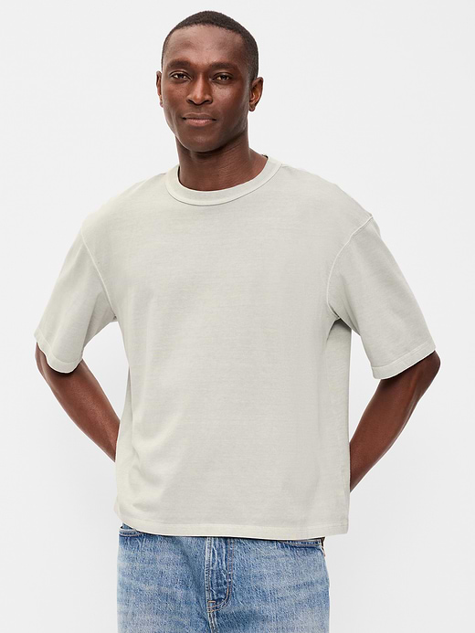Old Navy Garment-Dyed Heavyweight Cropped T-Shirt — photo 1