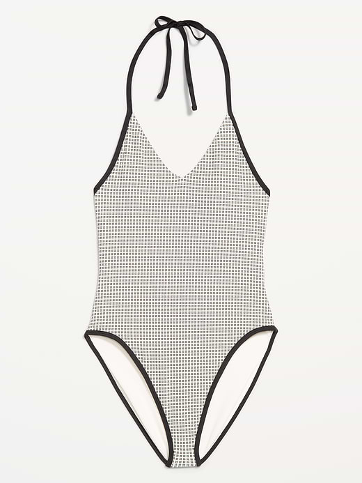 Old Navy Pique V-Neck Halter Swimsuit — photo 5