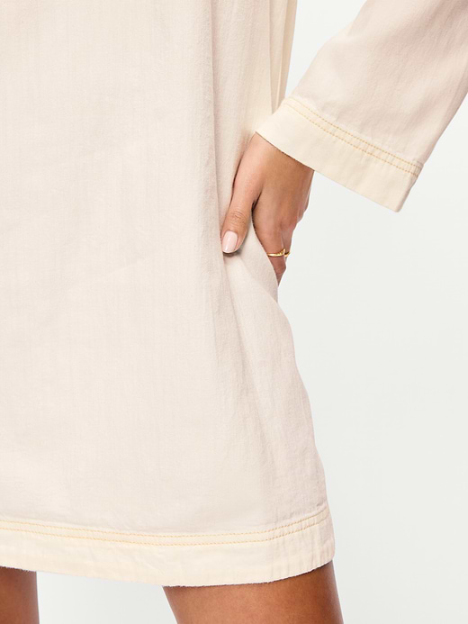Old Navy Long-Sleeve Popover Jean Mini Dress — photo 6