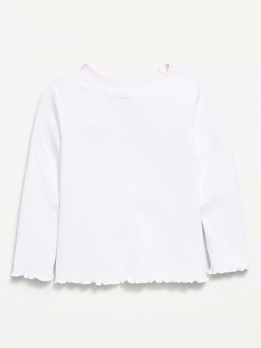 Old Navy Printed Fitted Long-Sleeve Ribbed T-Shirt for Toddler Girls — photo 1