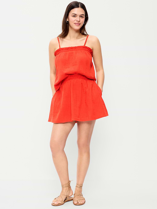Old Navy Crinkle Gauze Ruffle Waist Mini Skort — photo 6