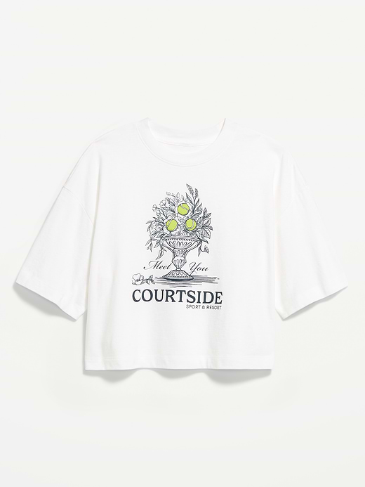 Old Navy Vintage Crew-Neck Oversized Crop Graphic T-Shirt — photo 5