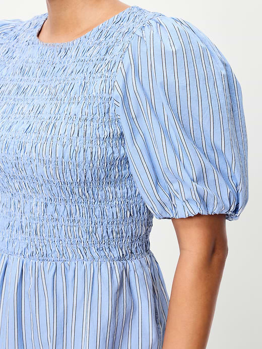 Old Navy Smocked Puff-Sleeve Flare Mini Dress — photo 6