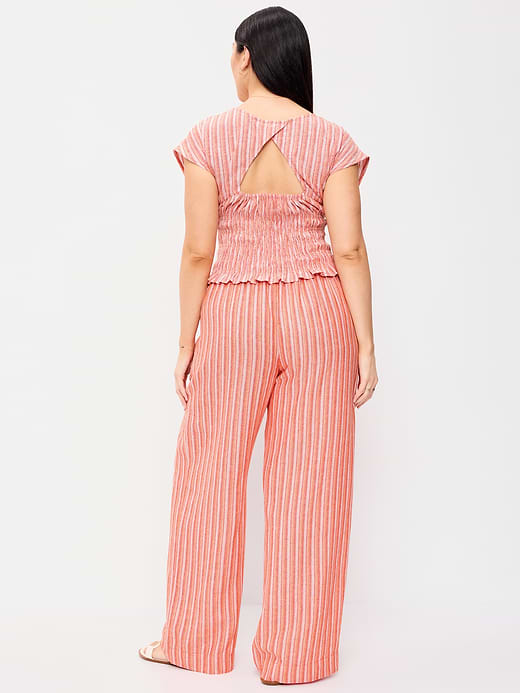 Old Navy High-Waisted Linen-Blend Super Wide-Leg Pants — photo 8