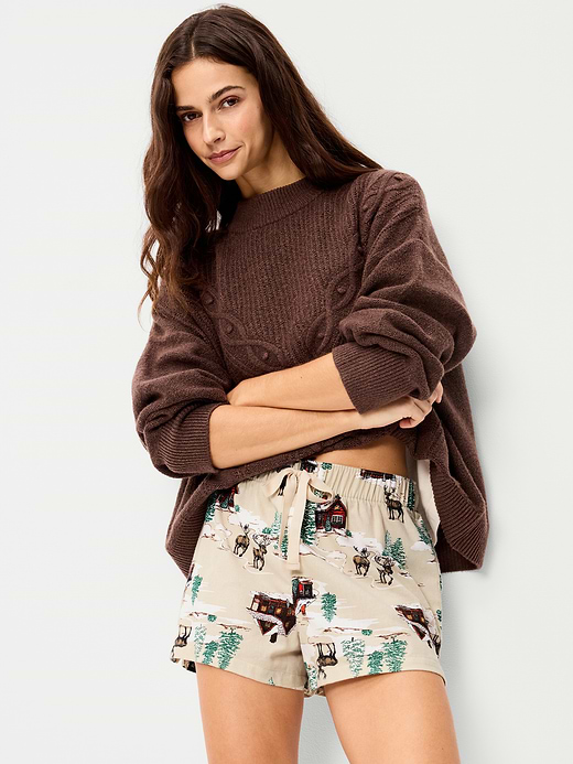 Old Navy Flannel Boxer Pajama Shorts for Women — photo 4
