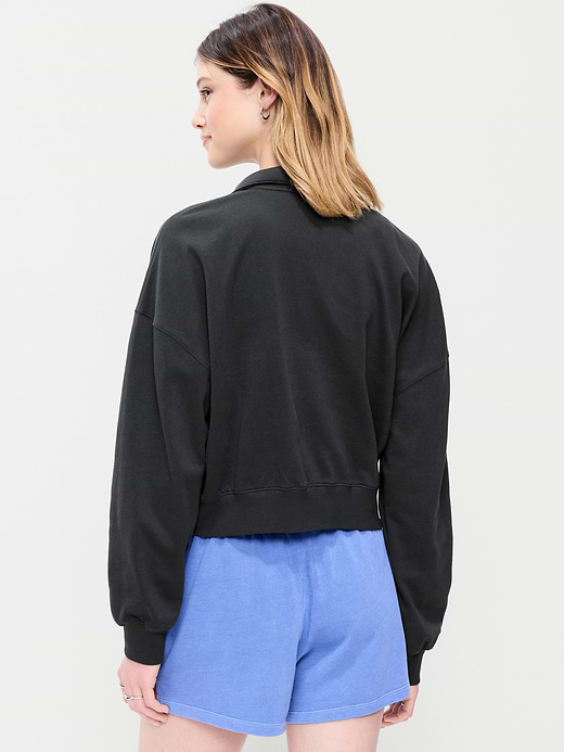 Old Navy SoComfy Terry Oversized Logo Half-Zip Sweatshirt — photo 3