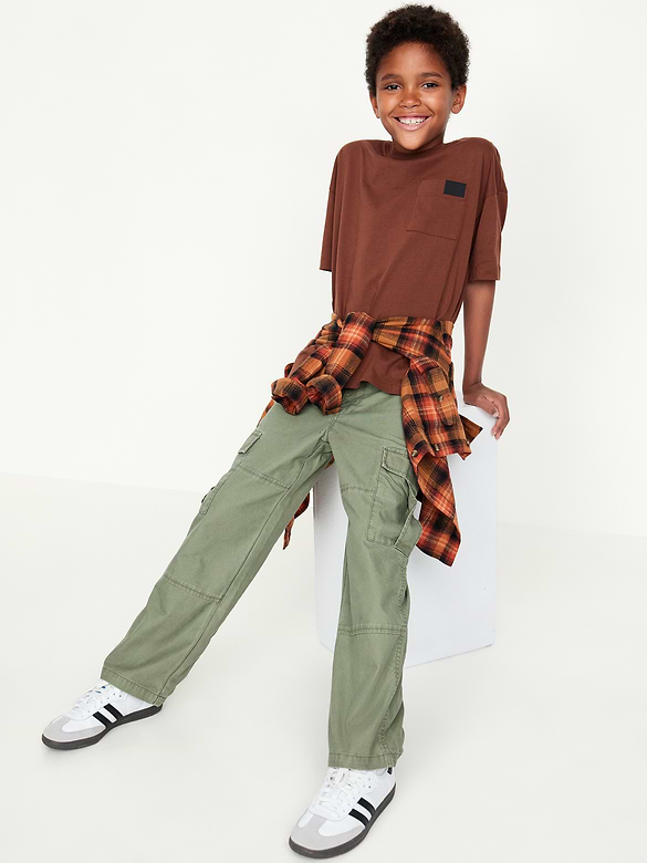 Old Navy Baggy Non-Stretch Cargo Pants for Boys — photo 4
