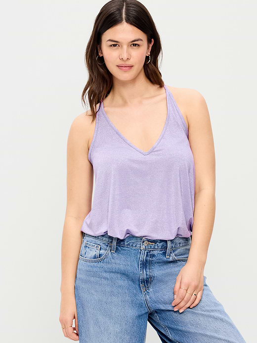 Old Navy Strappy-Back Shimmer Swing Tank Top — photo 6