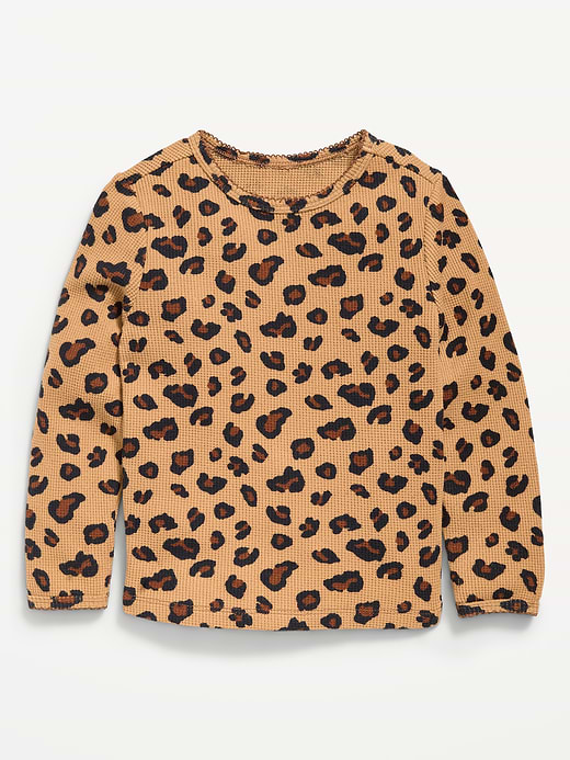 Old Navy Printed Fitted Long-Sleeve Ribbed T-Shirt for Toddler Girls — photo 1