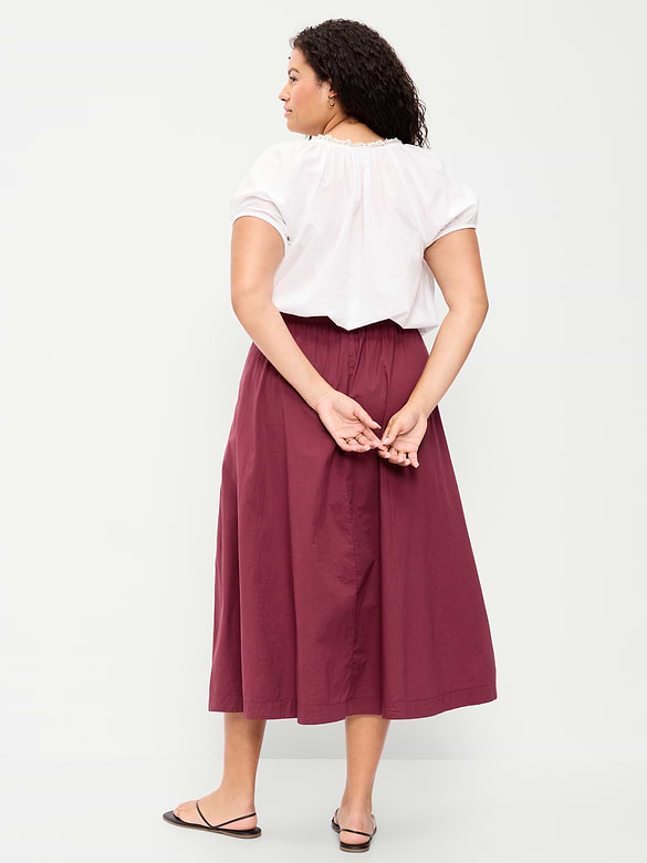 Old Navy Poplin Midi Skirt — photo 9