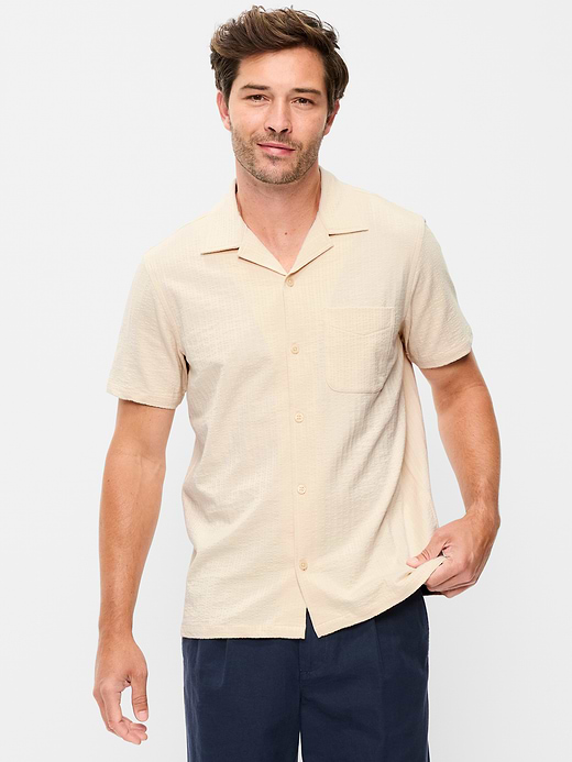 Old Navy Short-Sleeve Textured Camp Shirt