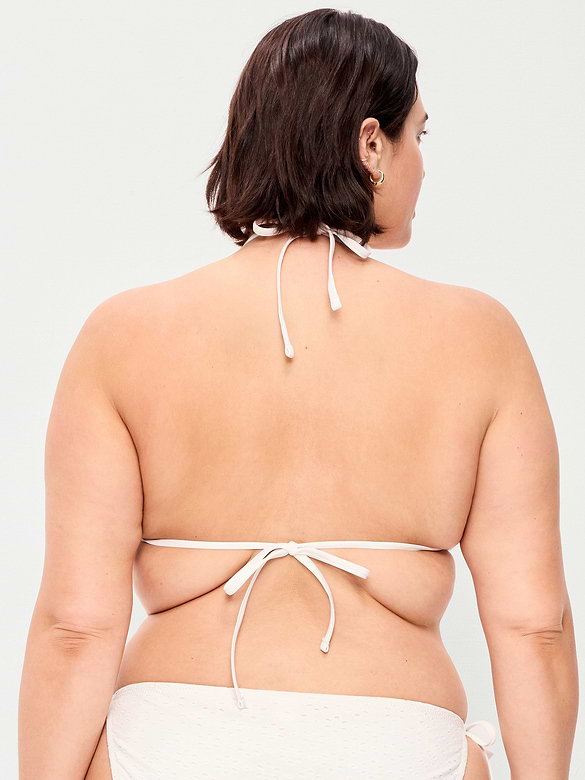Old Navy Pique Triangle String Bikini Swim Top — photo 9