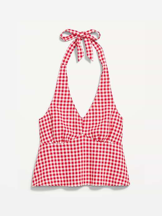 Old Navy Linen-Blend V-Neck Halter Top — photo 10